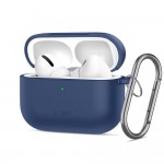 Θήκη Σιλικόνης με Καραμπίνερ για Apple AirPods Pro 3 Tech-Protect Navy Blue