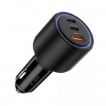 Tech-Protect CC04 3-Port Car Charger PD 130W – Μαύρο Tech-Protect CC04 3-Port Car Charger PD 130W – Μαύρο