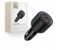 Tech-Protect CC04 3-Port Car Charger PD 130W – Μαύρο