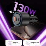 Tech-Protect CC04 3-Port Car Charger PD 130W – Μαύρο Tech-Protect CC04 3-Port Car Charger PD 130W – Μαύρο