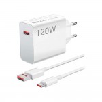 Xiaomi HyperCharge GaN 120W Φορτιστής USB-A με Καλώδιο USB-A σε USB-C 6A – Λευκό Xiaomi HyperCharge GaN 120W Φορτιστής USB-A με Καλώδιο USB-A σε USB-C 6A – Λευκό