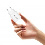 Tech-Protect Φορτιστής GaN με Θύρα USB-A και Θύρα USB-C και Καλώδιο USB-C - USB-C 45W Power Delivery / Quick Charge 3.0 Λευκός NCA45W