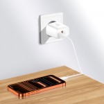 Tech-Protect Φορτιστής GaN με Θύρα USB-A και Θύρα USB-C και Καλώδιο USB-C - USB-C 45W Power Delivery / Quick Charge 3.0 Λευκός NCA45W