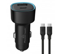 POWERTECH Φορτιστής Αυτοκινήτου PT-1230, USB/USB-C, 48W, Μαύρος