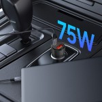 Tech-Protect Φορτιστής Αυτοκινήτου 75W με Θύρες USB-A & USB-C PD, Μαύρος