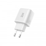 Tech-Protect Φορτιστής Χωρίς Καλώδιο GaN με Θύρα USB-A και Θύρα USB-C 45W Power Delivery / Quick Charge 3.0 Λευκός NCA45W