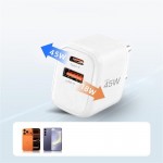 Tech-Protect Φορτιστής Χωρίς Καλώδιο GaN με Θύρα USB-A και Θύρα USB-C 45W Power Delivery / Quick Charge 3.0 Λευκός NCA45W