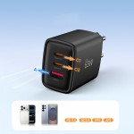 Tech-Protect NCA65W-GAN Φορτιστής τοίχου 3 θυρών 65W GaN με PD & QC3.0