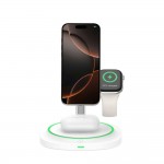 Tech-Protect QI15W-A46 3-σε-1 Μαγνητικός Ασύρματος Φορτιστής MagSafe Λευκός