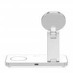 Tech-Protect QI15W-A47 3-in-1 Μαγνητικός Ασύρματος Φορτιστής MagSafe Λευκός