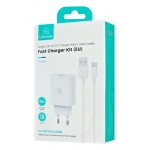 Usams Φορτιστής με Θύρα USB-A και Καλώδιο micro USB 18W Λευκός SCXLTZ01