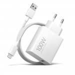 XIAOMI BHR095VEU Travel GaN Φορτιστής USB-A 100W με Καλώδιο USB-A σε USB-C 3A – Λευκό