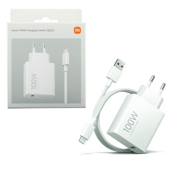 XIAOMI BHR095VEU Travel GaN Φορτιστής USB-A 100W με Καλώδιο USB-A σε USB-C 3A – Λευκό