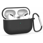 Icon Hook Θήκη Σιλικόνης με Γάντζο σε Μαύρο χρώμα για Apple AirPods Pro 1 / 2