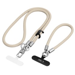 Tech-Protect C10S – Λουράκι Crossbody & Καρπού Desert Beige/Titanium