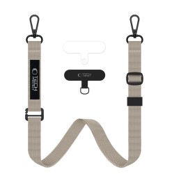 Tech-Protect Universal Rope Crossbody, Cosmic Latte, κορδόνι λαιμού για το κινητό C6S