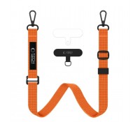 Tech-Protect Universal Rope Crossbody, Cosmic orange, κορδόνι λαιμού για το κινητό C6S