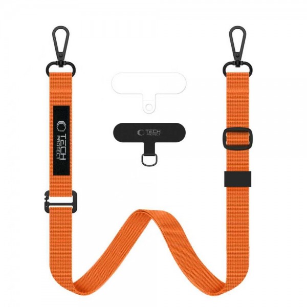 Tech-Protect Universal Rope Crossbody, Cosmic orange, κορδόνι λαιμού για το κινητό C6S