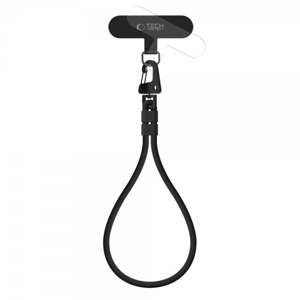 Tech-Protect C8S Rope Wrist Strap κορδόνι καρπού Μαύρο Tech-Protect C8S Rope Wrist Strap κορδόνι καρπού Μαύρο