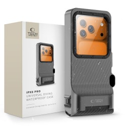 Tech-Protect IPX8 Pro Universal Αδιάβροχη Θήκη Κατάδυσης – Γκρι/Μαύρο