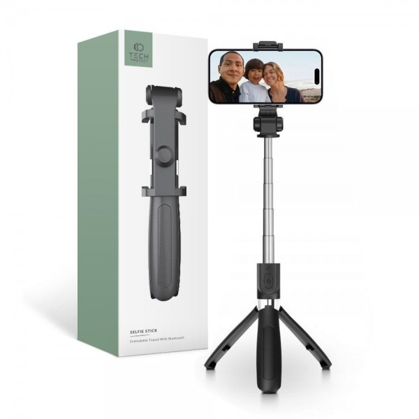 TECH-PROTECT L01S BLUETOOTH SELFIE STICK TRIPOD BLACK