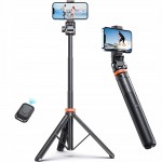Tech-Protect L03S Selfie Stick Τρίποδο Κινητού με Bluetooth Μαύρο