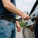 Tech-Protect UrbanLoop Αντικλεπτική Βάση με Αναδιπλούμενο Καλώδιο για Κινητό - Μαύρη
