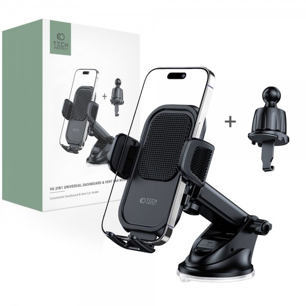 Tech-protect V6 Universal Dashboard & Vent Car Mount Black