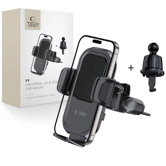 Tech-Protect V8 Universal βάση Κινητού για Αυτοκίνητο (CD/Αεραγωγός)