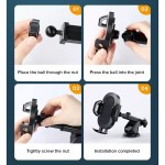 Techsuit S113 Βάση Κινητού Αυτοκινήτου με Ρυθμιζόμενα Άγκιστρα Μαύρη