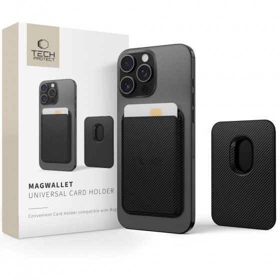 Θήκη Μαγνητικής Κάρτας Tech-Protect MagWallet MagSafe Universal Carbon