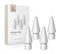 TECH-PROTECT STYLUS TIPS 4-PACK APPLE PENCIL WHITE