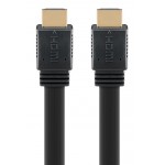 GOOBAY καλώδιο HDMI 77135 με Ethernet, flat, 8K/60Hz, 48 Gbps, 2m, μαύρο
