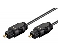 GOOBAY καλώδιο ήχου Toslink 50563, gold plated, 2.2mm, 0.5m, μαύρο
