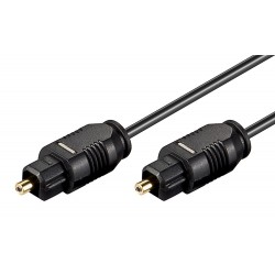 GOOBAY καλώδιο ήχου Toslink 50563, gold plated, 2.2mm, 0.5m, μαύρο