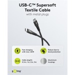 GOOBAY καλώδιο USB-C 73955, 60W, 480Mbps, 3m, μαύρο