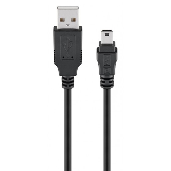 GOOBAY 93623 Καλώδιο USB 2.0 σε USB Mini, 1.5m – Μαύρο