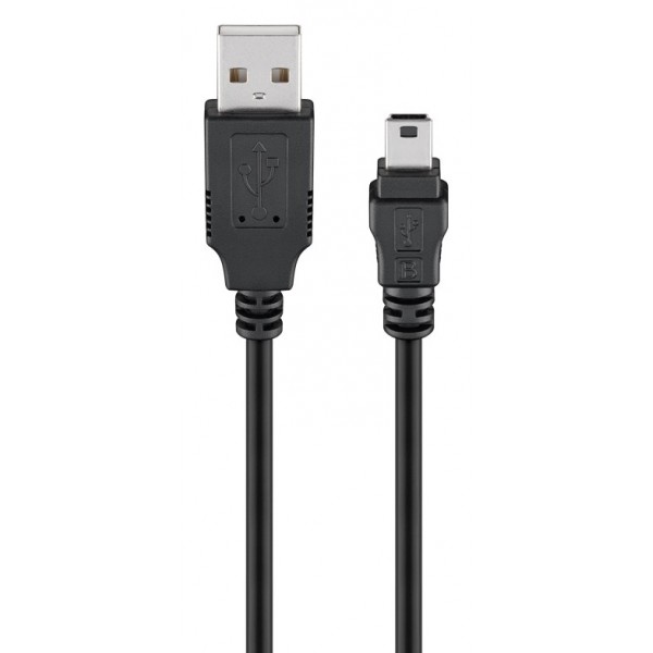 GOOBAY 93623 Καλώδιο USB 2.0 σε USB Mini, 1.5m – Μαύρο