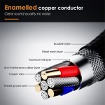 CABLETIME καλώδιο ήχου 3.5mm σε 2x 3.5mm CT-P12G4P, 4-pole, 20cm, μαύρο