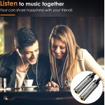 CABLETIME Καλώδιο Ήχου 3.5mm σε 2x 3.5mm CT-P12G, 3-Pole, 20cm, Μαύρο