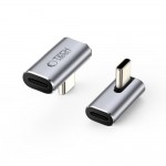 Tech-Protect UltraBoost AA03 Κάθετος Αντάπτορας USB-C σε USB-C, USB4 40Gbps 100W, Γκρι