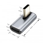 Tech-Protect UltraBoost AA03 Κάθετος Αντάπτορας USB-C σε USB-C, USB4 40Gbps 100W, Γκρι