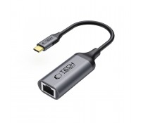 Tech-Protect UltraBoost USB-C σε RJ45 Ethernet Adapter 1000Mbps, 20cm, Μαύρο