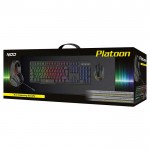 NOD PLATOON 4in1 Gaming bundle| Ενσύρματο RGB gaming πληκτρολόγιο, Ενσύρματα RGB gaming ακουστικά, Ενσύρματο RGB gaming ποντίκι και μαύρο υφασμάτινο mousepad