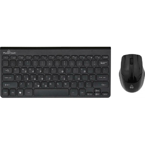 Powertech PT-940 Ασύρματο Σετ Πληκτρολόγιο & Ποντίκι Ελληνικό