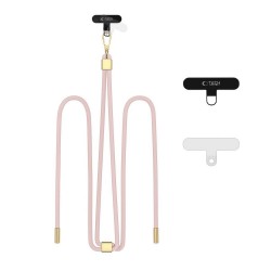 TECH-PROTECT C2S Λουράκι Crossbody για Κινητό – Baby Pink/Χρυσό