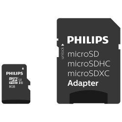 Philips microSDHC 8GB Class 10 – Κάρτα Μνήμης με Adapter