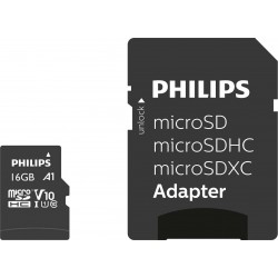Philips microSDHC 16GB Class 10 U1 V10 A1 UHS-I με Adapter