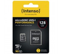 Intenso microSDXC 128GB Class 10 UHS-I U1 με αντάπτορα