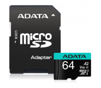 Κάρτα Μνήμης ADATA microSDXC 64GB UHS-I U3 V30S A2